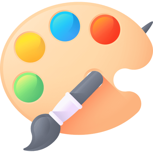 Art interface art and design palette icon