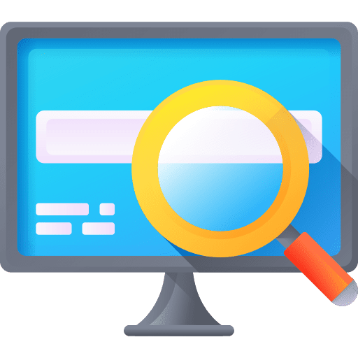 Research search searching magnifier icon Research search searching magnifier icon