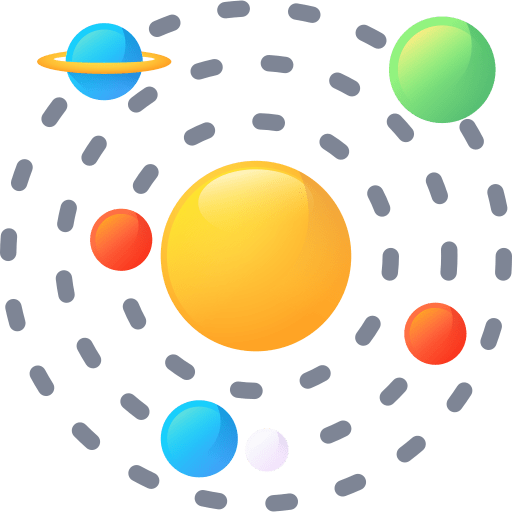 Astrophysics education space solar system icon Astrophysics education space solar system icon