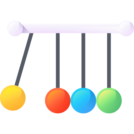 Physics education energy newton cradle icon Physics education energy newton cradle icon