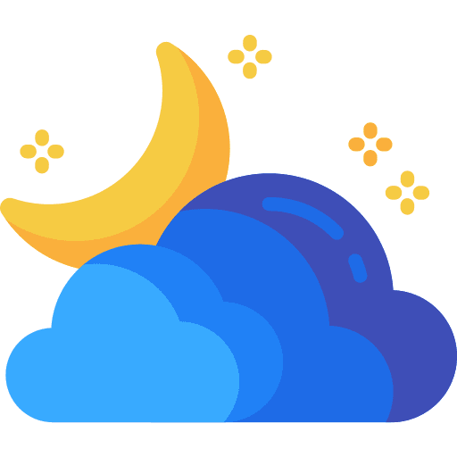 Night moon phases half moon miscellaneous icon