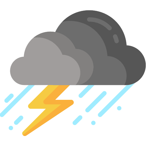 Storm haw weather thunder rainy icon