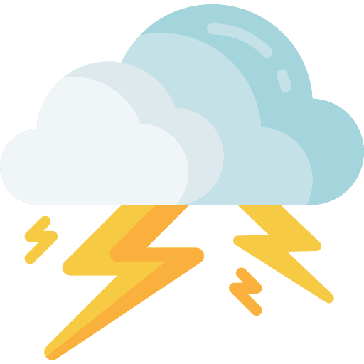 Thunder rain cloudy rainy icon