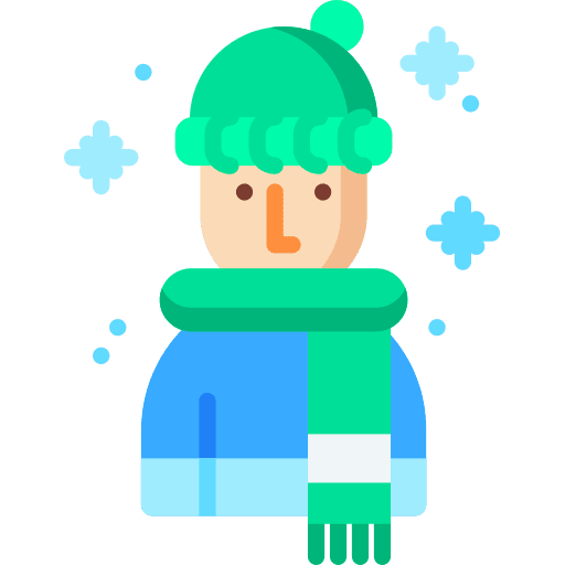 Cold hat man winter icon