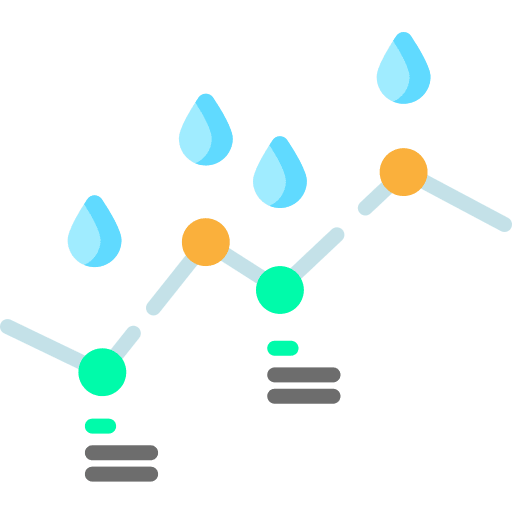 Level measure line chart line graph icon