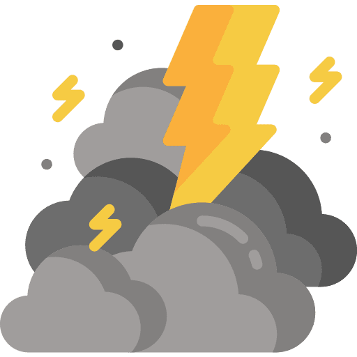 Thunderstorm storm cloud bolt icon
