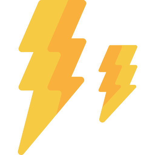 Thunder nature weather electrical icon