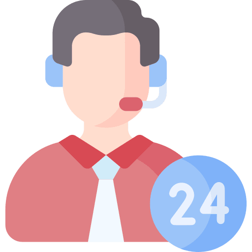 24 hours support helpdesk customer service 24 hours icon