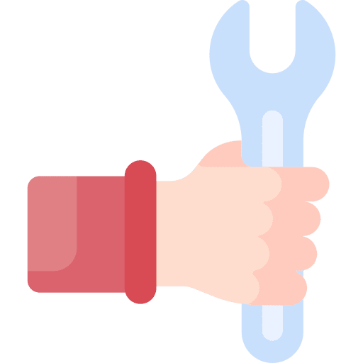 Maintenance construction and tools equipment hand icon