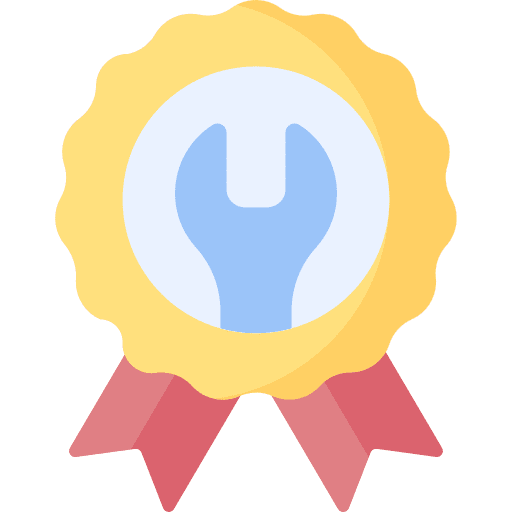 Badge wrench good review customer service icon Badge wrench good review customer service icon