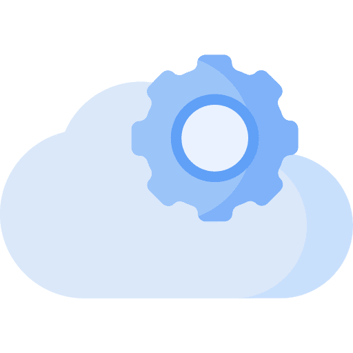 Cloud computing cogwheel support seo and web icon Cloud computing cogwheel support seo and web icon