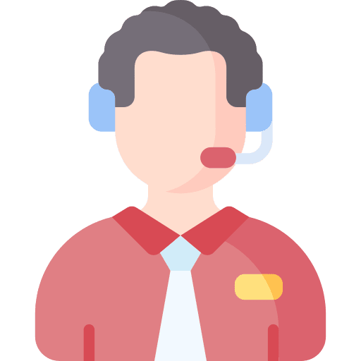 Customer support technology representative man icon Customer support technology representative man icon