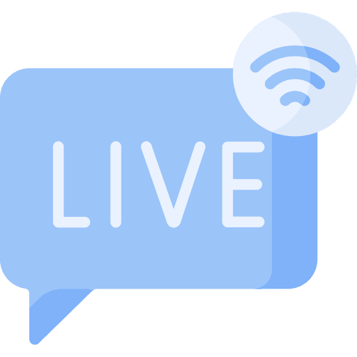 Live chat speech bubble communications customer support icon Live chat speech bubble communications customer support icon