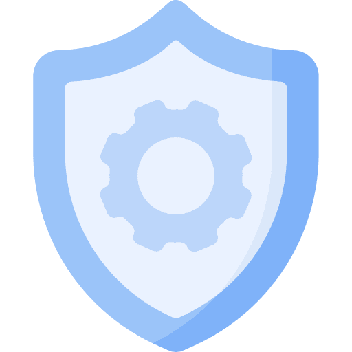 Protection maintenance security gear icon Protection maintenance security gear icon
