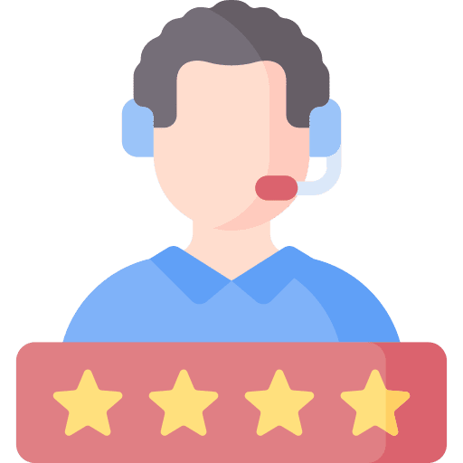 Rating rating headset people icon Rating rating headset people icon
