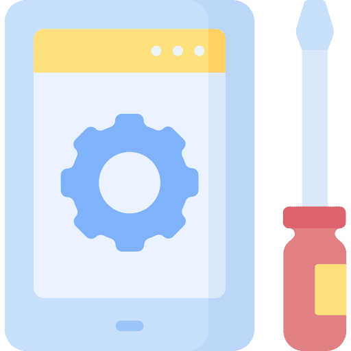 Smartphone support services customer service screwdriver icon Smartphone support services customer service screwdriver icon