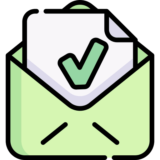 Approved approval document message icon