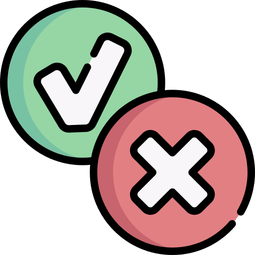 Approved quality assurance reject check list icon