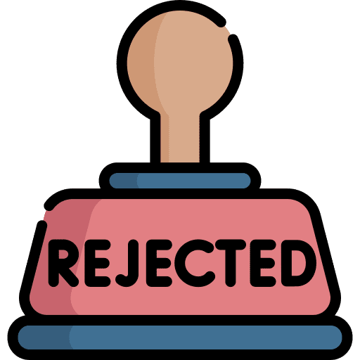 Rejected rejected badge stamp icon