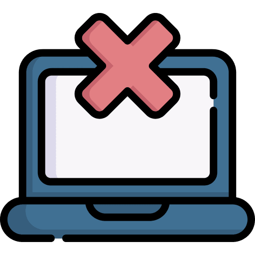 Rejected social media unlike hand icon Rejected social media unlike hand icon