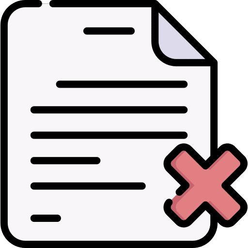 Rejected rejected paper incomplete icon Rejected rejected paper incomplete icon