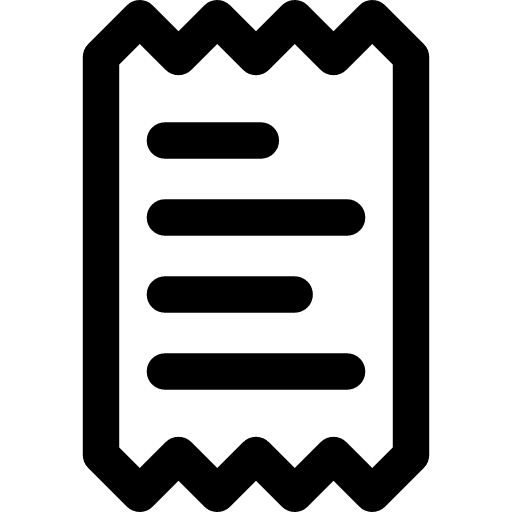 Recipt commerce store supermarket icon