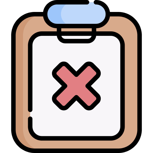 Rejected cancel clipboard ui icon Rejected cancel clipboard ui icon