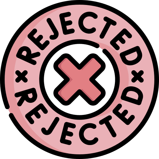 Rejected reject prohibited shipping and delivery icon Rejected reject prohibited shipping and delivery icon