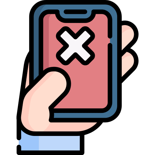 Rejected technology cellphone rejected icon Rejected technology cellphone rejected icon