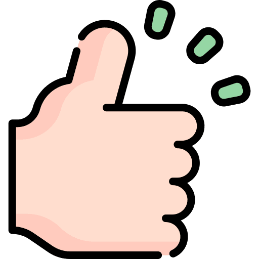 Thumbs up great approve quality icon Thumbs up great approve quality icon
