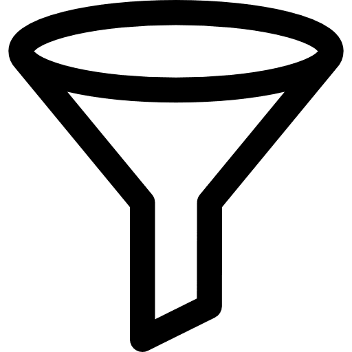 Filter refine funnel filtering icon Filter refine funnel filtering icon
