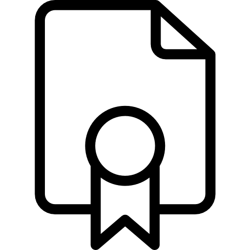 Certificate patent diploma certificate icon