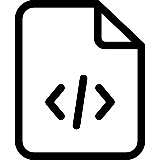 Coding code file source icon