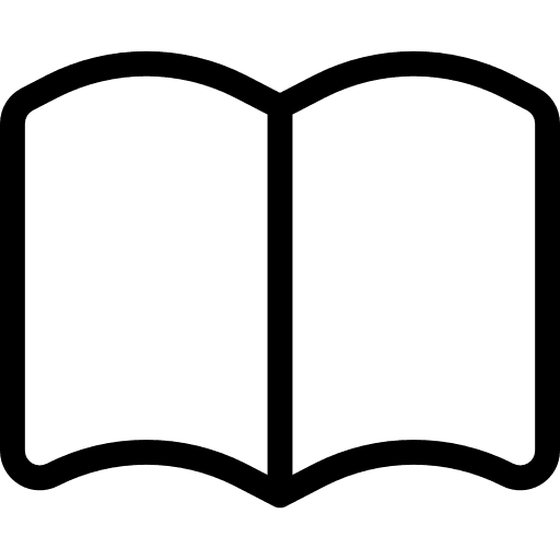 Open book books education study icon