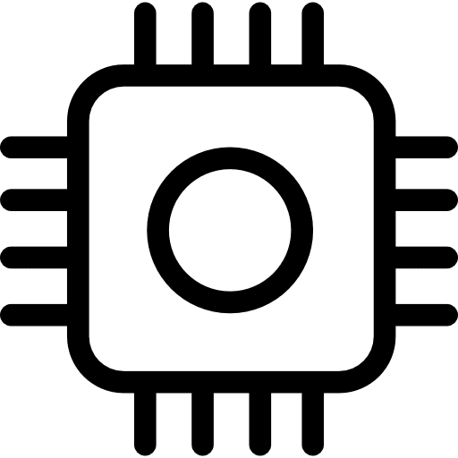 Chip technology processor embedded icon