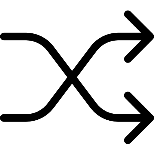 Random change mix arrows icon