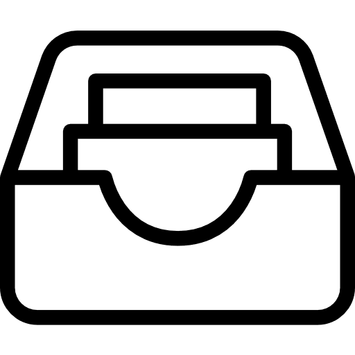 Inbox office material interface storage icon