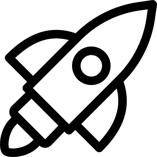 Startup rocket ship space ship launch space ship icon