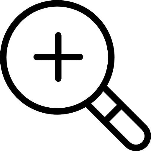 Zoom in tools and utensils ui lens icon