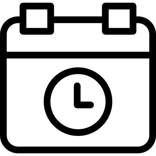 Calendar administration time and date time icon