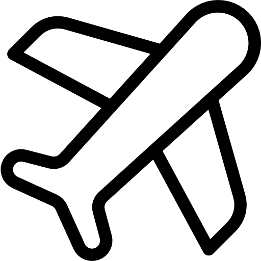 Flight transportation airport plane icon