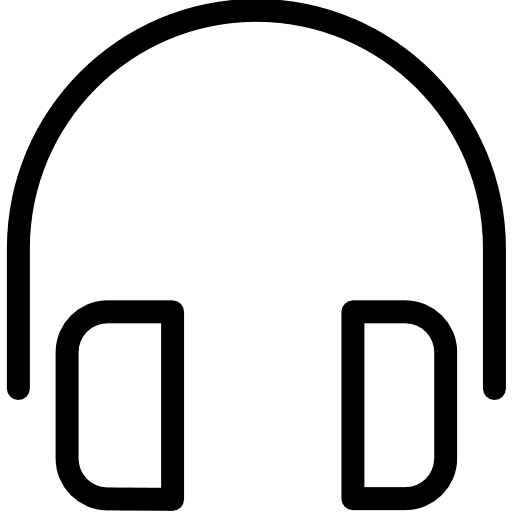 Headset music and multimedia logistics communications icon