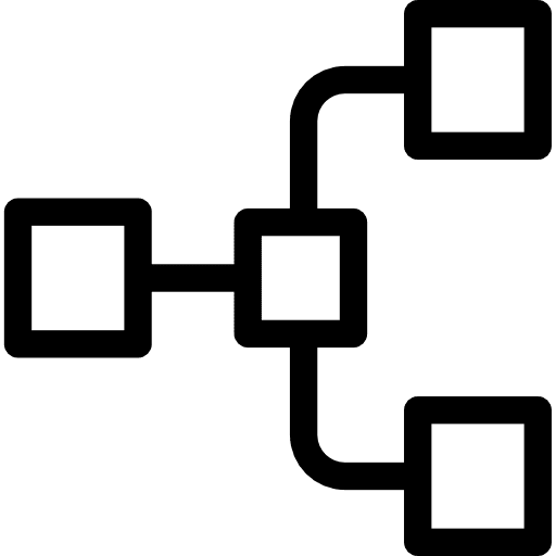 Flow hierarchical structure networking hierarchy icon