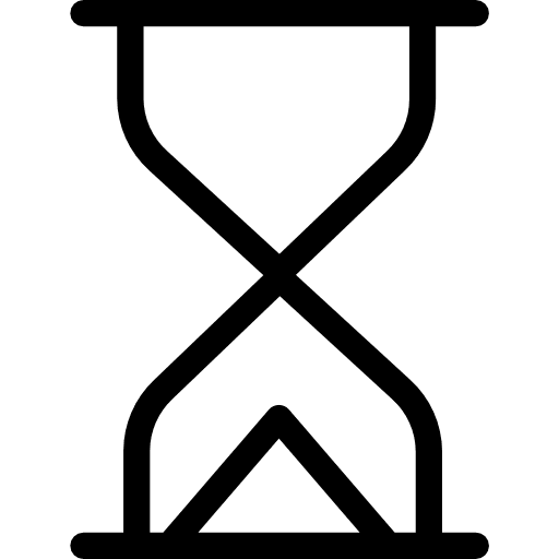 Hourglass tools and utensils hourglass time and date icon