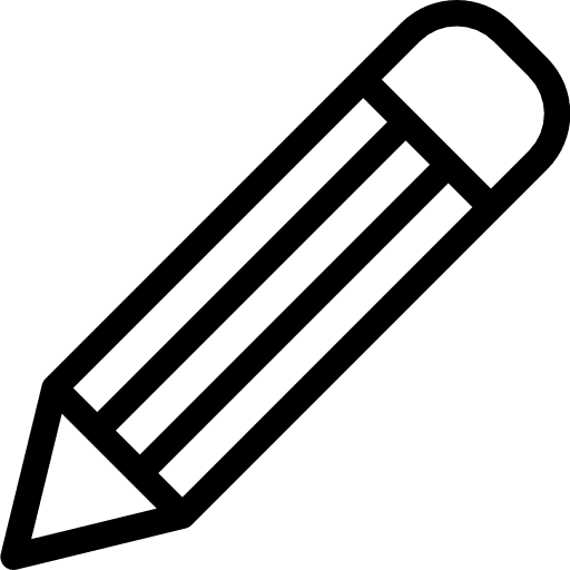 Pencil draw tools and utensils edit icon