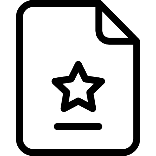 File favorite file interface icon