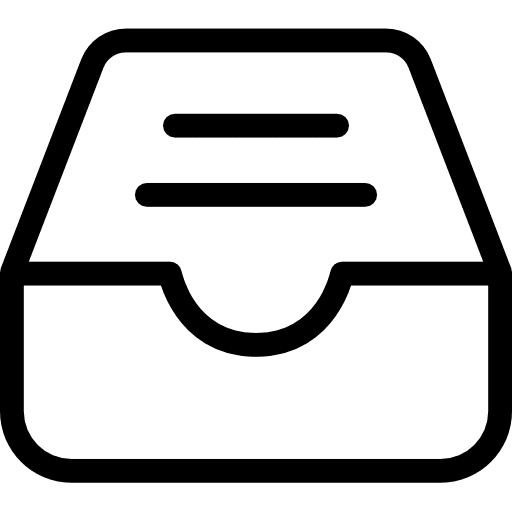 Inbox inbox filing cabinet files and folders icon