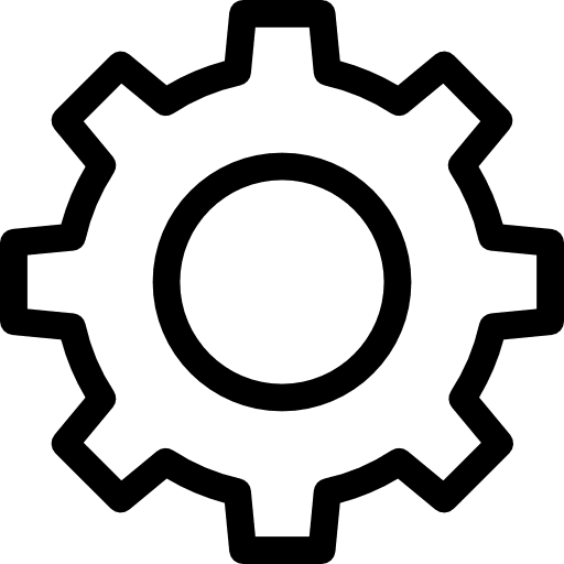 Settings tools and utensils cogwheel gear icon