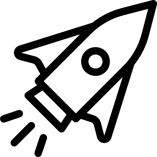 Startup space ship rocket spring swing rocket icon