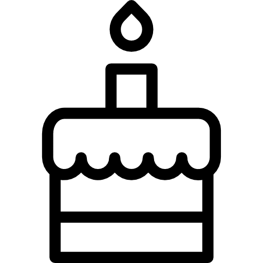 Birthday cake food and restaurant birthday food icon